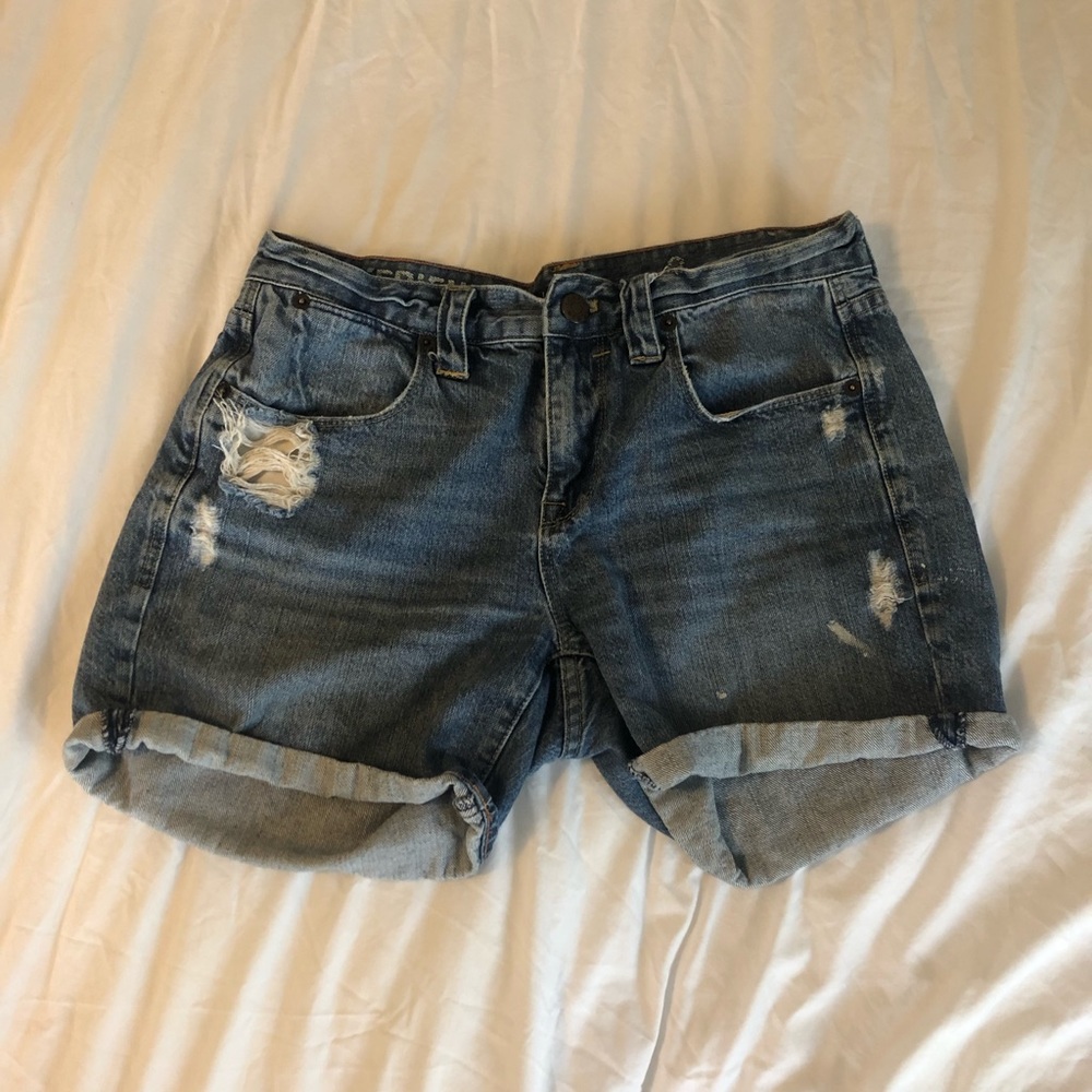Distressed J Crew Boyfriend Shorts